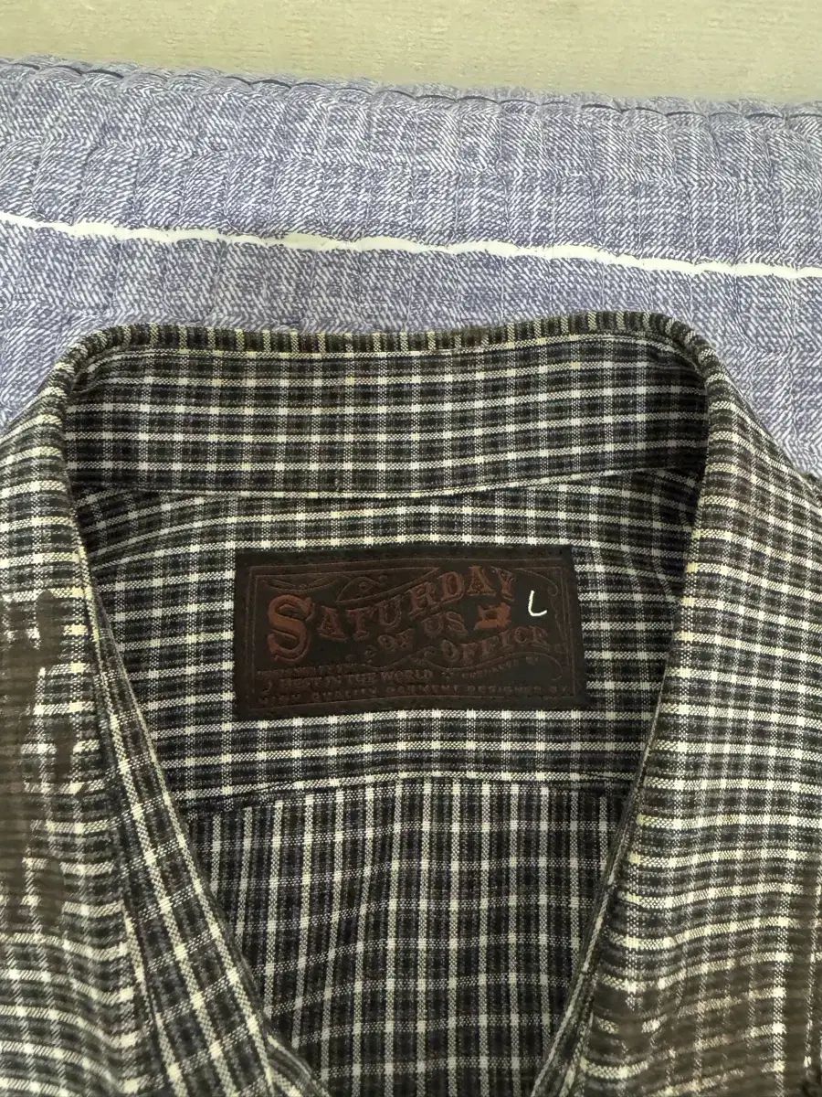 stu ペインティング CHECK シャツ L
