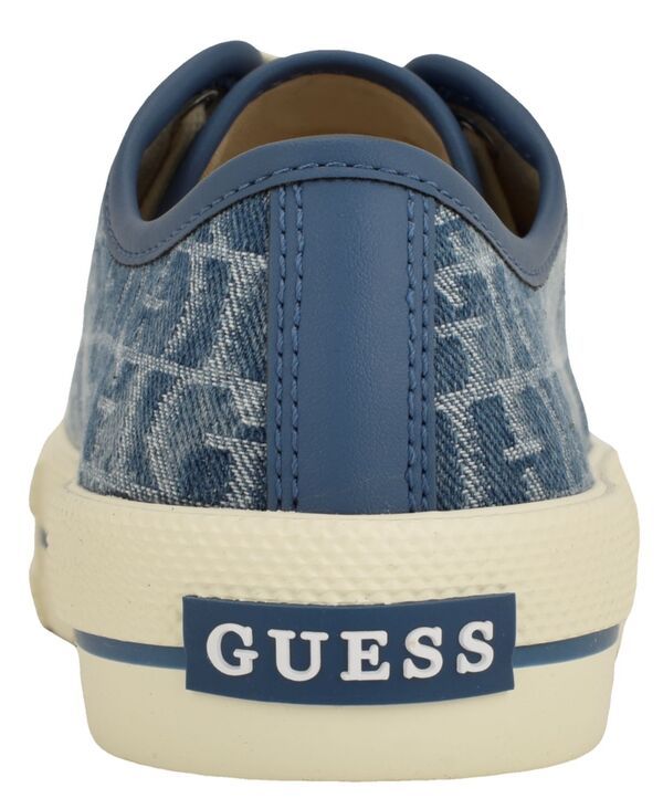 ゲス レディース シューズ スニーカー レース ロゴ GUESS Womens Carey Jacquard Logo LaceUp Sneakers Blue Denim Logo デニム