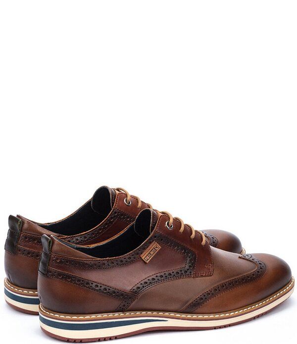 ピコリーノス メンズ シューズ ウィングチップ オックスフォード ブローグ レース レザー Pikolinos Avila Tri Color Leather Wingtip Brogue Lace