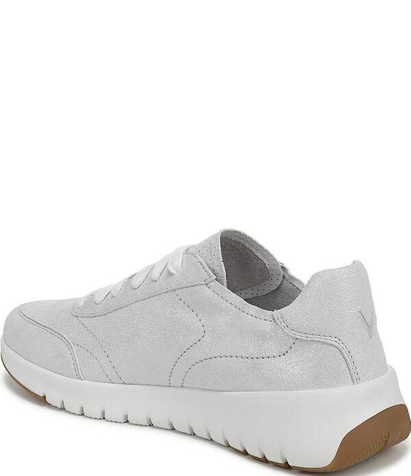 バイオニック レディース シューズ スニーカー プラットフォーム トール レザー Vionic Uptown Metallic Leather Platform Sneakersilver シルバー