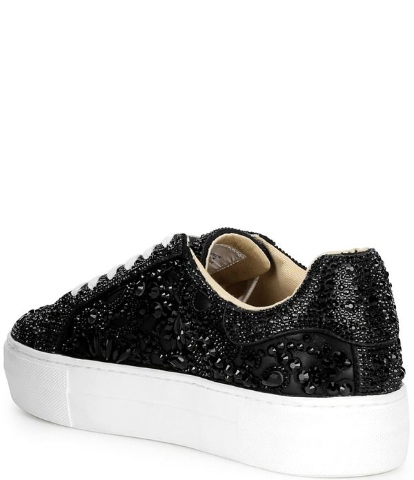 ベッツィジョンソン レディース シューズ スニーカー プラットフォーム Blue by Betsey Johnson Reily Rhinestone Platform Sneakers Black