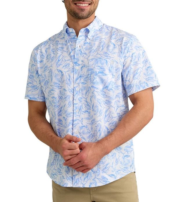 フック メンズ トップス シャツ プリント Hukona Printed Short Sleeve Woven Shirt Regatta