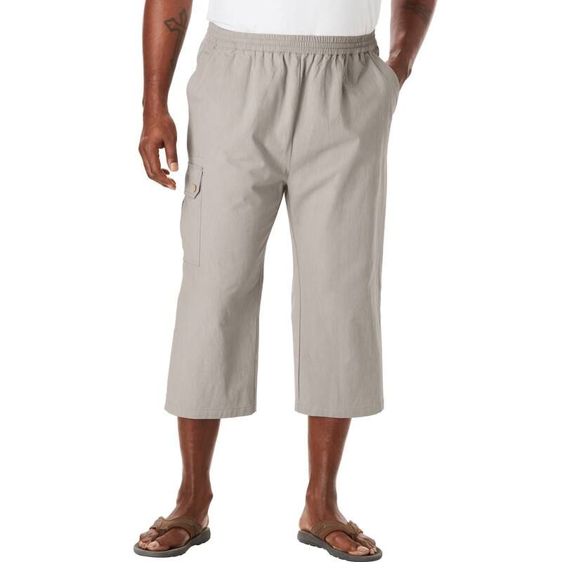 キングサイズ レディース ボトムス ハーフパンツ・ショーツ トール ショートパンツ KingSize Mens Big Tall Gauze Cargo Judo Shortsand Grey グレー