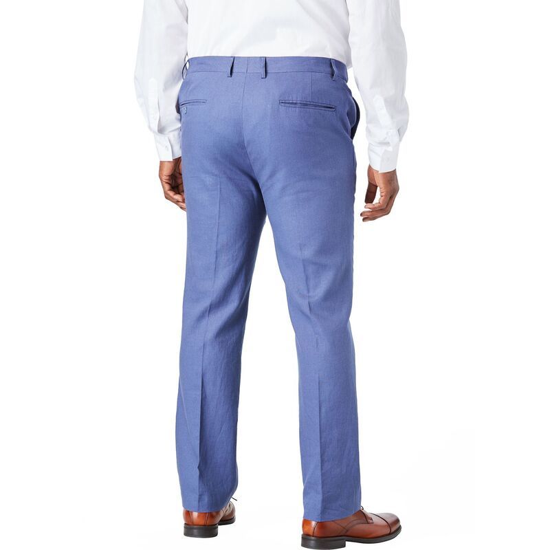 キングサイズ レディース ボトムス カジュアルパンツ トール リネン KingSize Mens Big Tallinen Blend Plain Front Dress Pants Classic