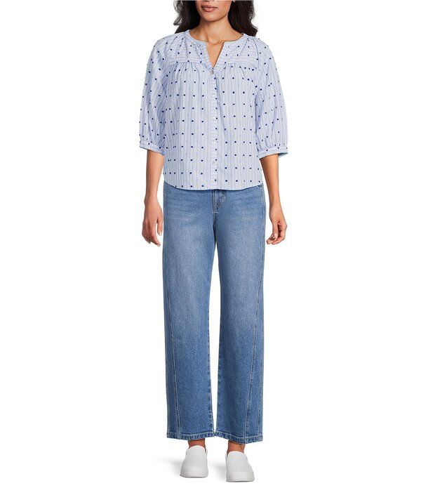 ナーチャー レディース ボトムス デニムパンツ アンクル ジーンズ Nurture Stretchigh Rise Barreleg Ankle Jeans Medium Bright Indigo