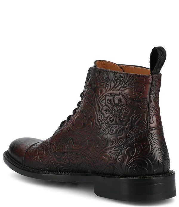 タフト メンズ シューズ ブーツ・レインブーツ フラワー柄 キャップ レザー フラワー Taft Mens Rome Floral Embossed Leather Cap Toe Boots Mor タフト メンズ シューズ ブーツ・レインブーツ フラワー柄 キャップ レザー フラワー Taft Mens Rome Floral Embossed Leather Cap Toe Boots Mor