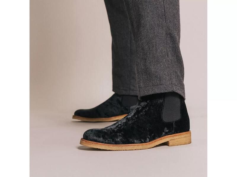 タフト メンズ シューズ ブーツ・レインブーツ チェルシーブーツ チェルシー TAFTJude Chelsea Boot Black Velour ブラック