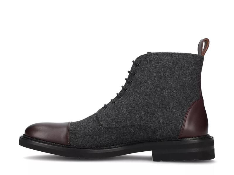 タフト メンズ シューズ ブーツ・レインブーツ キャップ TAFTJack Cap Toe Boot GreyOxblood WoolLeather グレー