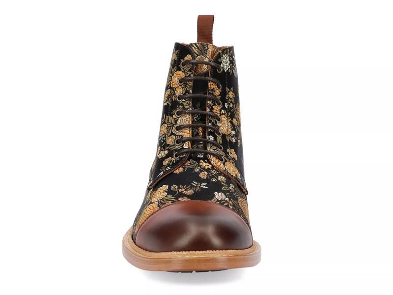 タフト メンズ シューズ ブーツ・レインブーツ キャップ TAFTJack Cap Toe Boot Eden BrownBlack Floral SatinLeather ブラック