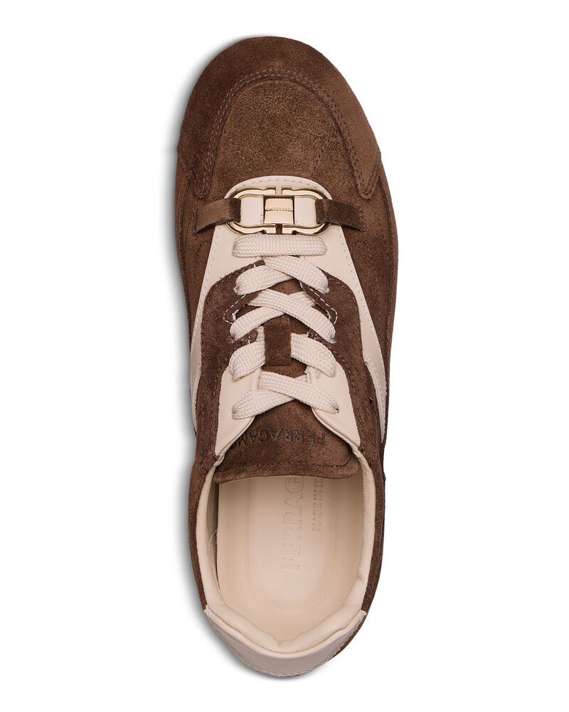 フェラガモ レディース シューズ スニーカー スエード FERRAGAMO Womensophie Gancini Suede Sneakers Ebano