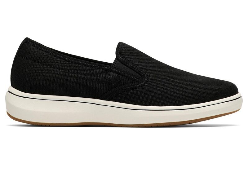クラークス レディース シューズ スニーカー Clarks Breezesky Zoe Black Canvas ブラック