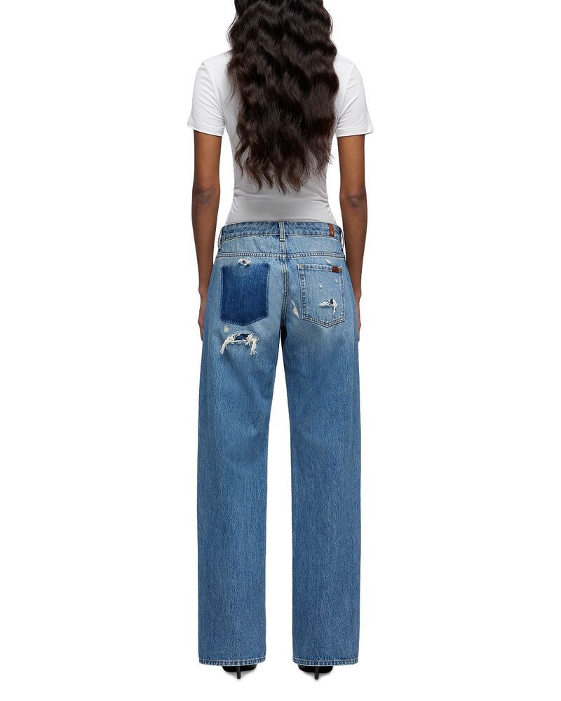 セブンフォーオールマンカインド レディース ボトムス デニムパンツ ローライズ ジーンズ 7 For All Mankind Low Rise Straight Jeans in Shadowcres