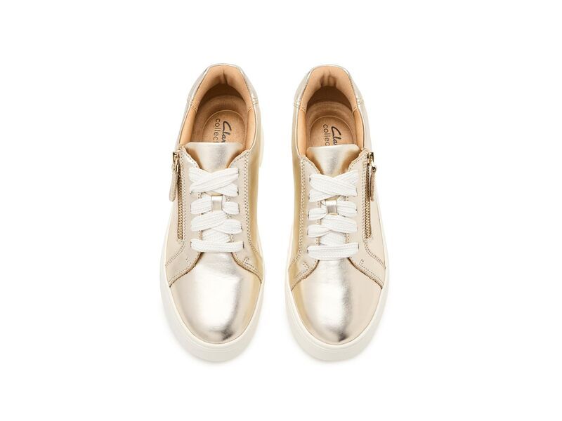 クラークス レディース シューズ スニーカー Clarks Mykah Joy Gold Leather ゴールド クラークス レディース シューズ スニーカー Clarks Mykah Joy Gold Leather ゴールド