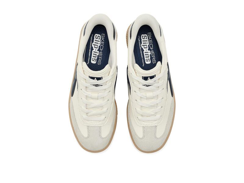 スケッチャーズ レディース シューズ スニーカー Skechers Hotshot HiLifted Luxe Off White Navy オフホワイト