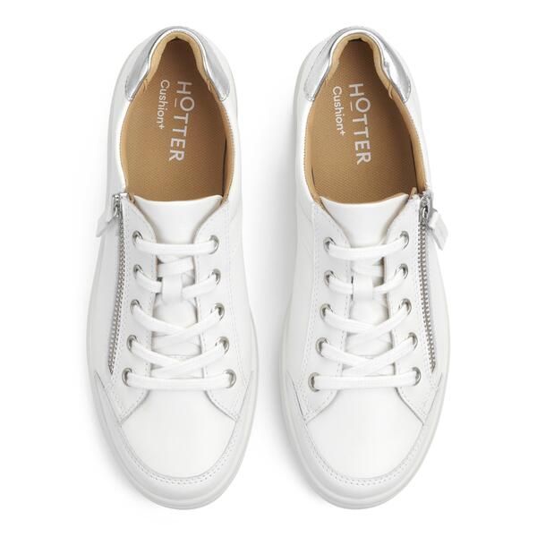 フーター レディース シューズ スニーカー Hotter Chase II Trainers Wide Fit White ホワイト