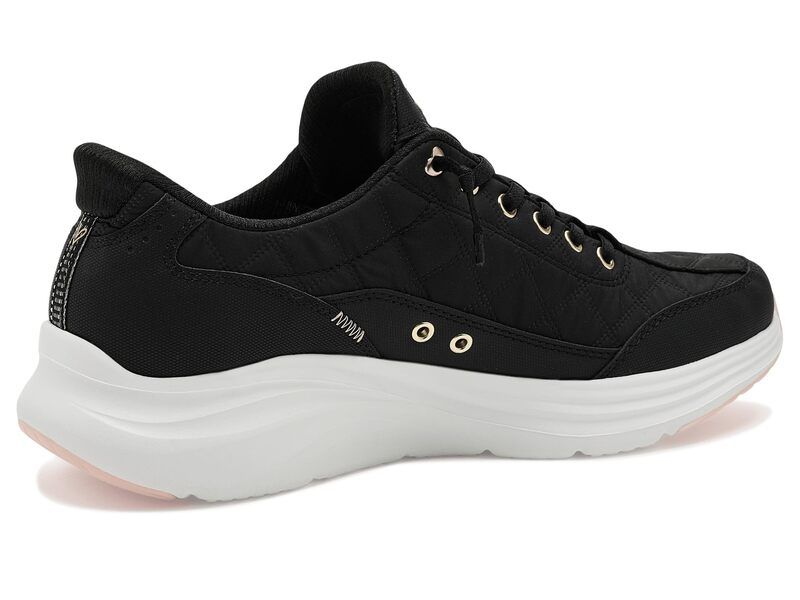 スケッチャーズ レディース シューズ スニーカー Skechers Contour Foam Cozy Fit Golden Embrace Hands Free Slipins Black Gold