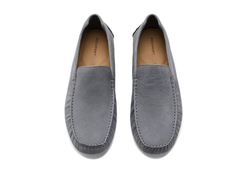 ロックポート メンズ シューズ スリッポン・ローファー Rockport Rodger Grey Leather グレー ロックポート メンズ シューズ スリッポン・ローファー Rockport Rodger Grey Leather グレー
