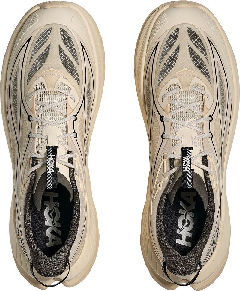 ホカオネオネ メンズ シューズ スニーカー HOKA Mens Mach Remaste red Shoes Eggshell Asphalt Grey グレー