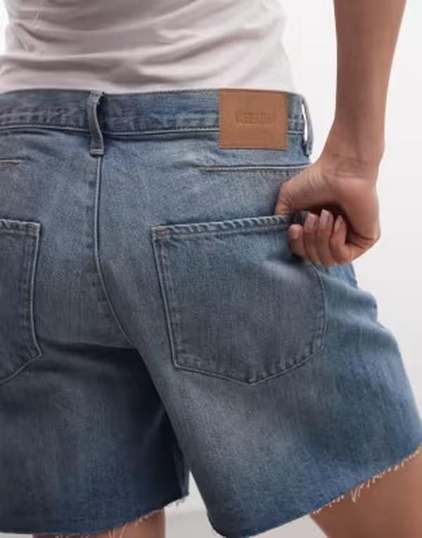 ウィークデイ レディース ボトムス ハーフパンツ・ショーツ ショートパンツ デニム Weekday lowaist baggy denim shorts with twisted front seam