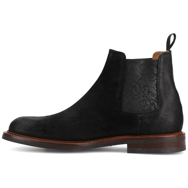 タフト メンズ シューズ ブーツ・レインブーツ チェルシーブーツ チェルシー TAFT Mens Glen Chelsea Boot Black Suede ブラック