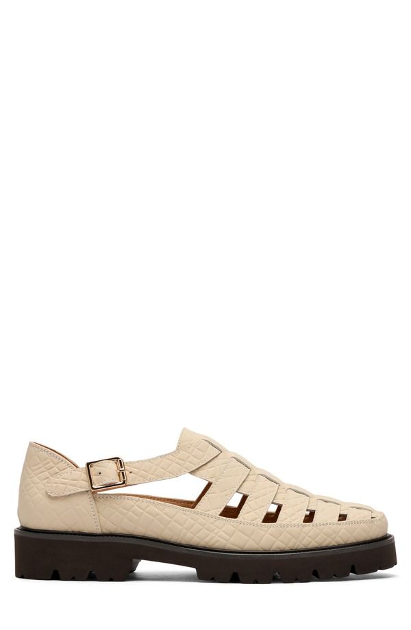 マークノーラン メンズ シューズ スリッポン・ローファー サンダル MARC NOLAN Magellan Fisherman Sandal Cream Croc クリーム