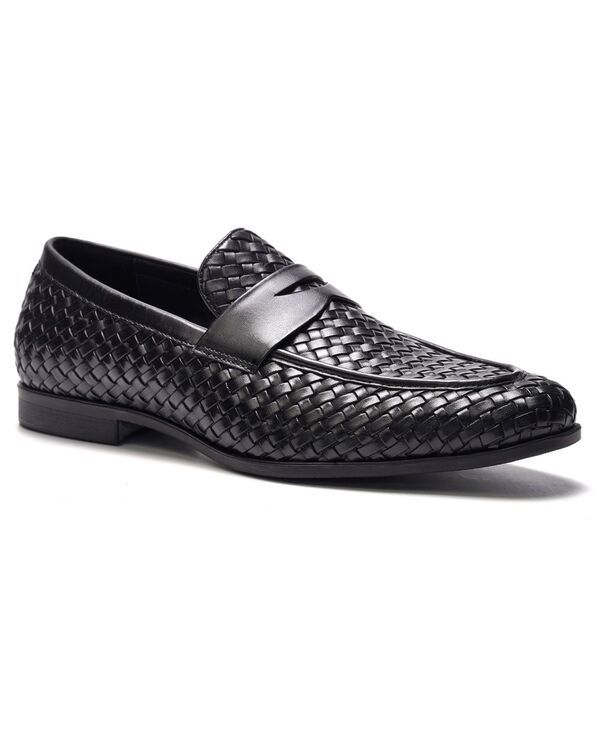 アンソニー ヴィア メンズ シューズ スリッポン・ローファー Anthony Veer A Veer Mens Cairo Woven Loafers Black ブラック