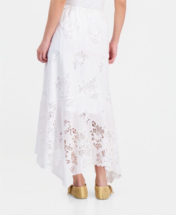 アンドノウディス レディース ボトムスカート 刺繍 マキシ And Now This Womens Embroide red HandkerchiefHemaxi Skirt White ホワイト
