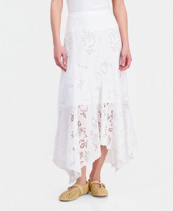 アンドノウディス レディース ボトムスカート 刺繍 マキシ And Now This Womens Embroide red HandkerchiefHemaxi Skirt White ホワイト