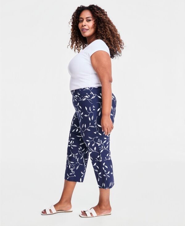 ジェイエムコレクション レディース ボトムス カジュアルパンツ プリント キャップ JM Collection Womens Printed PullOn Capri Pants Intrepid B ジェイエムコレクション レディース ボトムス カジュアルパンツ プリント キャップ JM Collection Womens Printed PullOn Capri Pants Intrepid B