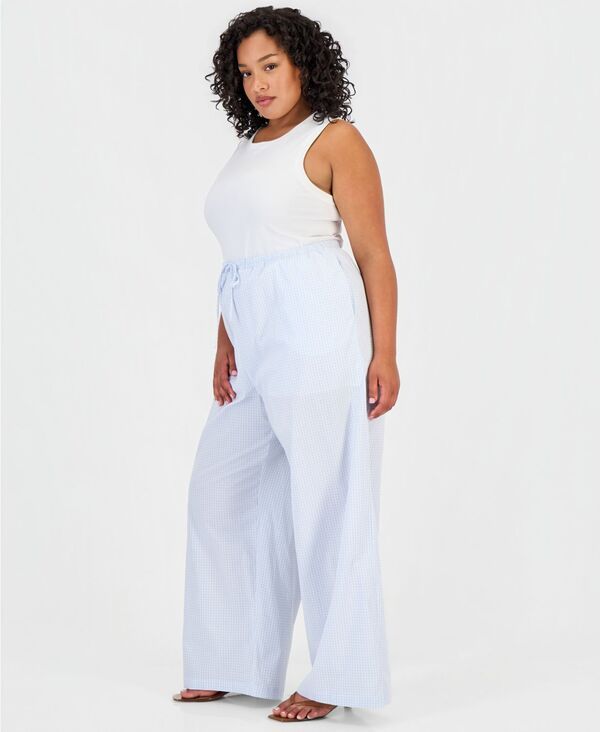 アンドノウディス レディース ボトムス カジュアルパンツ コットン And Now This Womens Cotton WideLeg Pantskyride Gingham