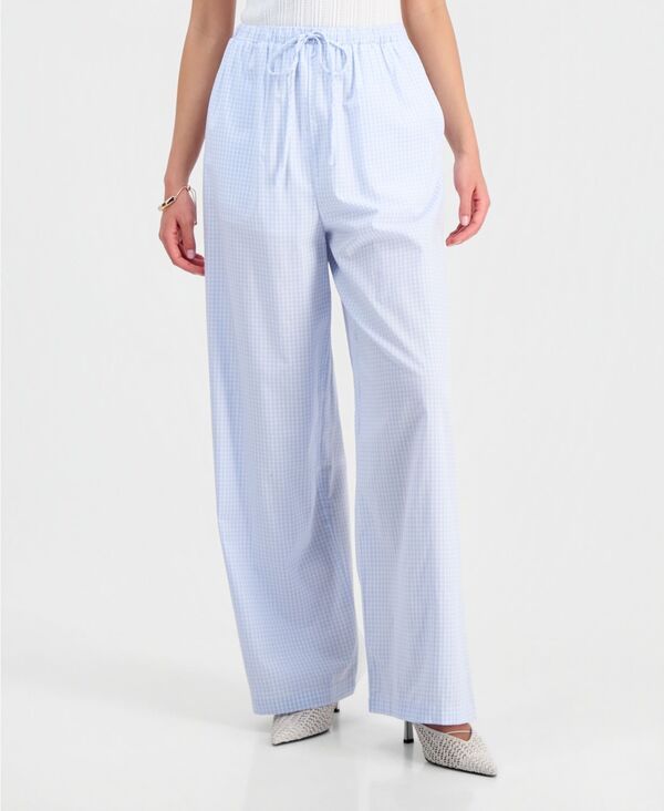 アンドノウディス レディース ボトムス カジュアルパンツ コットン And Now This Womens Cotton WideLeg Pantskyride Gingham