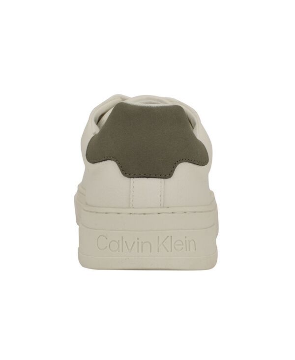 カルバンクライン メンズ シューズ スニーカー レース Calvin Klein Mensollyz LaceUp Casual Sneakers WhiteDark Green ホワイト