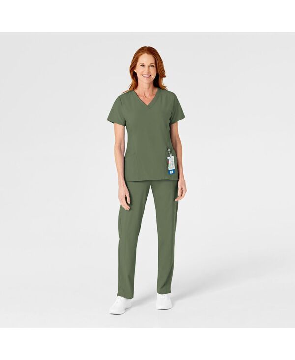 ウィンク レディース ボトムス カジュアルパンツ Wink Womens W123 Flat Front Cargo Scrub Pant Olive オリーブ