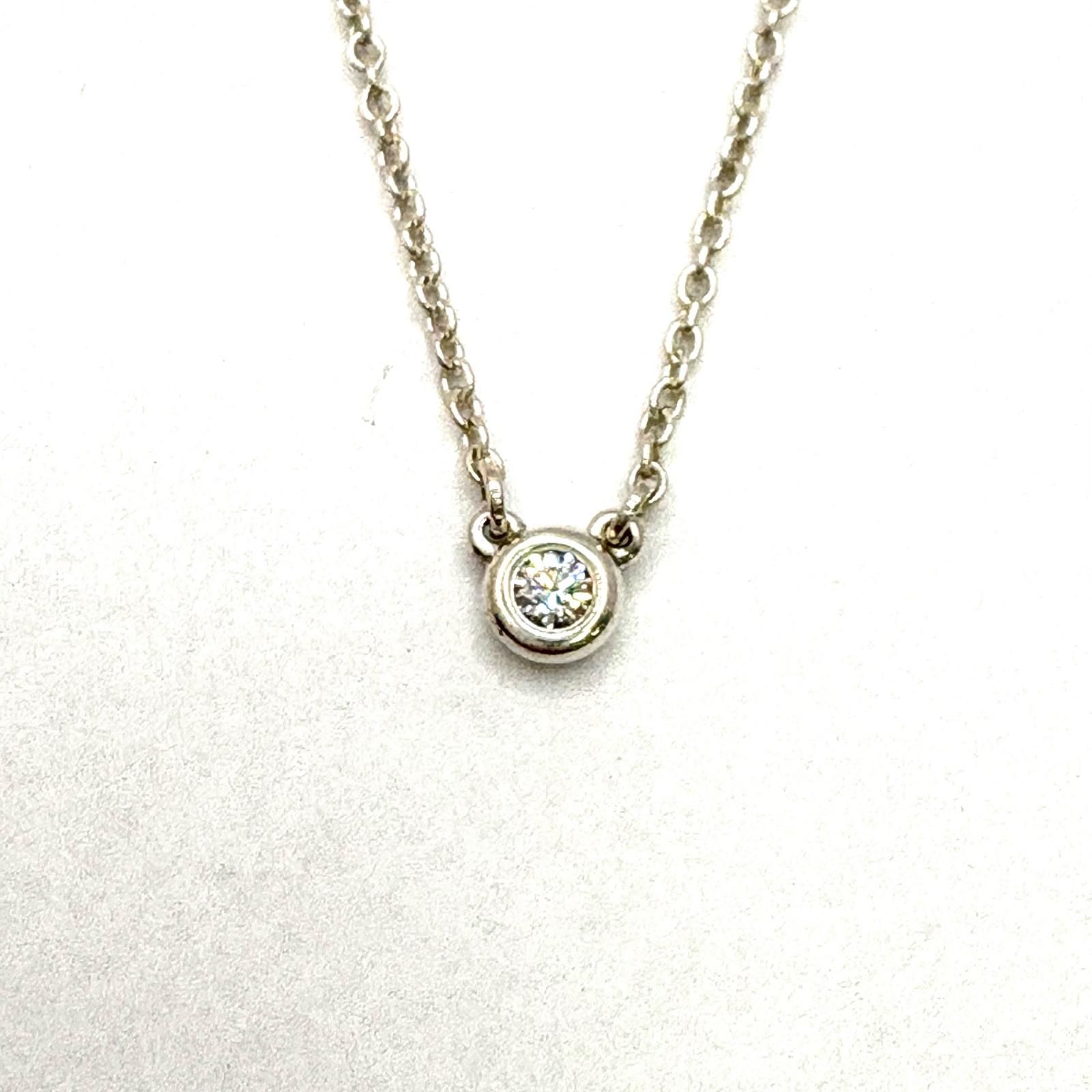 TIFFANY&Co. ティファニー ジュエリー バイザヤードNC/SV/1PD/1.3g 貴金属･宝石 ネックレス シルバー SV シルバー レディース【中古】471