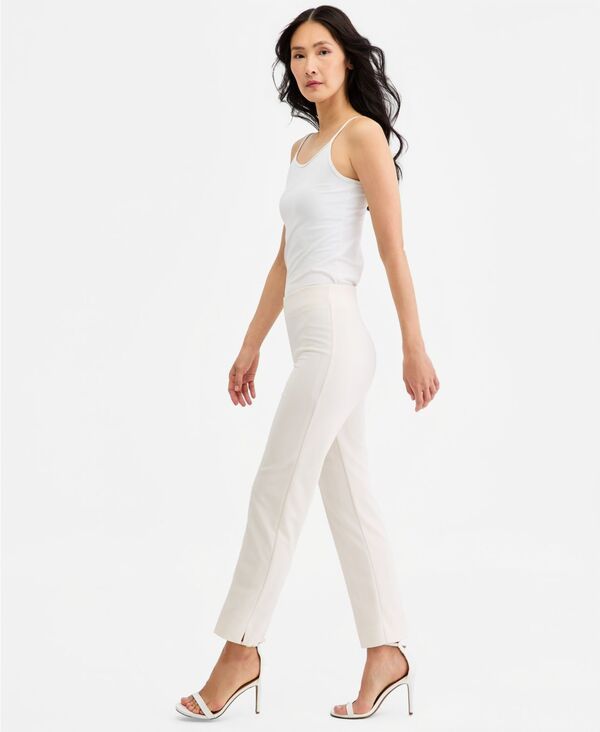 アンクライン レディース ボトムス カジュアルパンツ アンクル Anne Klein Womens PullOn StraightLeg Ankle Pants White Dove ホワイト アンクライン レディース ボトムス カジュアルパンツ アンクル Anne Klein Womens PullOn StraightLeg Ankle Pants White Dove ホワイト