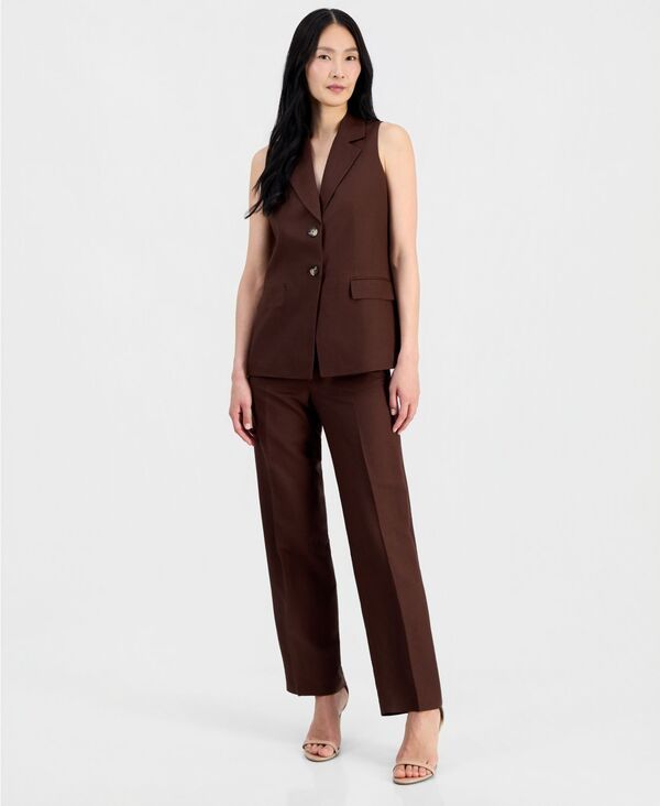 アンクライン レディース トップス ベスト プチ リネン Anne Klein Womens LinenBlend TwoButtonotchCollar Vest Regular Petite Da アンクライン レディース トップス ベスト プチ リネン Anne Klein Womens LinenBlend TwoButtonotchCollar Vest Regular Petite Da