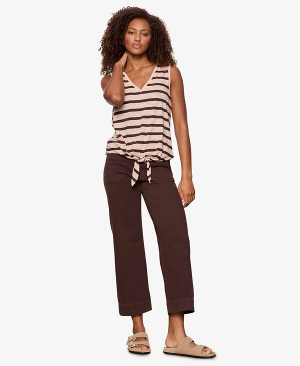 サンクチュアリー レディース ボトムス デニムパンツ クロップド ジーンズ Sanctuary Womens The Marine MidRise Cropped WideLeg Jeans Rich