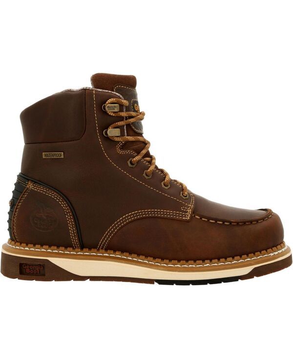 ジョージブーツ メンズ シューズ ブーツ・レインブーツ GEORGIA BOOT Mens AMP LT Wedge Waterproof MocToe Work Boot Brown ブラウン ジョージブーツ メンズ シューズ ブーツ・レインブーツ GEORGIA BOOT Mens AMP LT Wedge Waterproof MocToe Work Boot Brown ブラウン