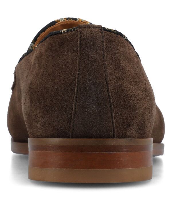 タフト メンズ シューズ スリッポン・ローファー Taft Mens Russell Bit Loafers Taupe Suede トープ