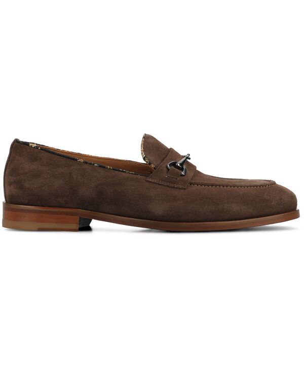 タフト メンズ シューズ スリッポン・ローファー Taft Mens Russell Bit Loafers Taupe Suede トープ