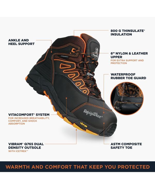 リフリジウェア メンズ シューズ ブーツ・レインブーツ RefrigiWear Mens PolarForce Hiker Boot Waterproof Insulated Work Boots f