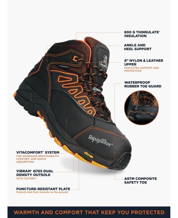 リフリジウェア メンズ シューズ ブーツ・レインブーツ RefrigiWear Mens PolarForce Hiker Boot Waterproof Insulated Work Boots f