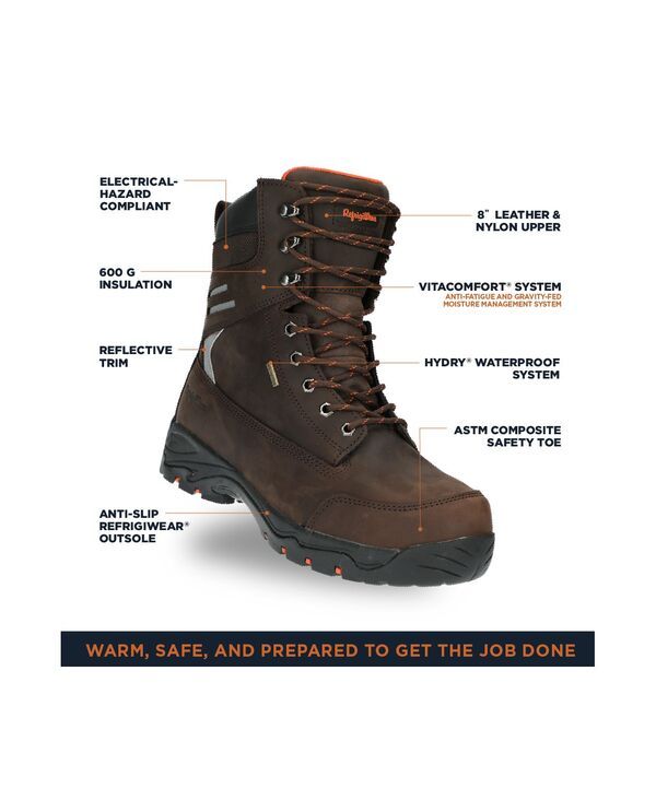 リフリジウェア メンズ シューズ ブーツ・レインブーツ RefrigiWear Mens Ice Viking Waterproof Insulated Work Boots Composite To