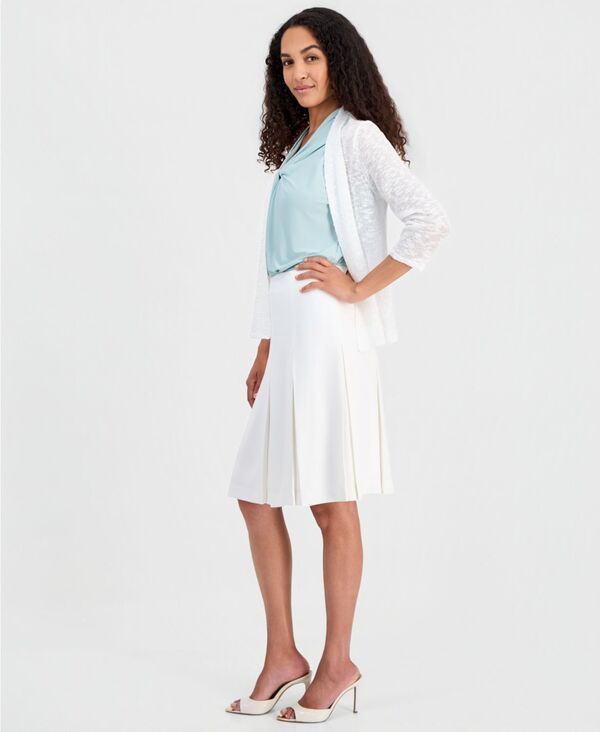 カスパール レディース ボトムスカート プリーツ Kasper Womens Pleated Flare Skirt Vanilla Ice カスパール レディース ボトムスカート プリーツ Kasper Womens Pleated Flare Skirt Vanilla Ice