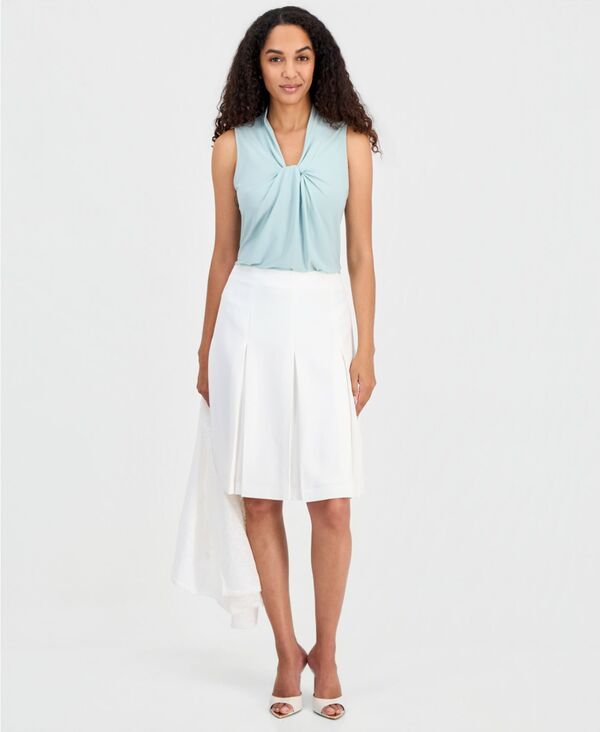 カスパール レディース ボトムスカート プリーツ Kasper Womens Pleated Flare Skirt Vanilla Ice カスパール レディース ボトムスカート プリーツ Kasper Womens Pleated Flare Skirt Vanilla Ice