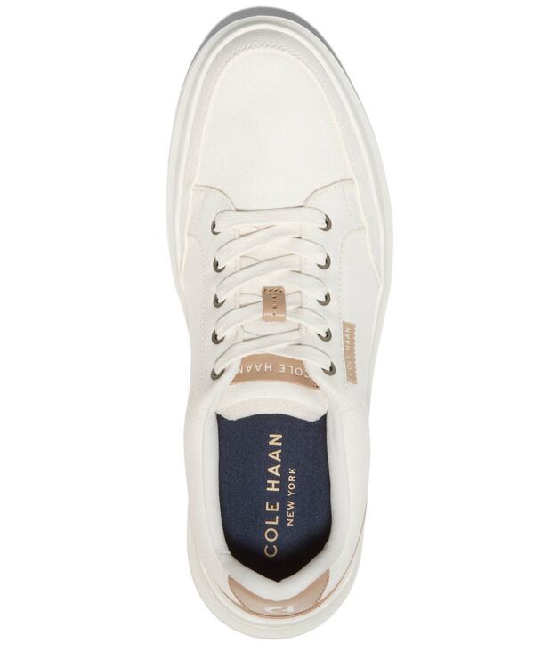 コールハーン メンズ シューズ スニーカー レース Cole Haan Mens GrandPro Yacht LaceUp Sneakers Ivory Tuscan Sand アイボリー