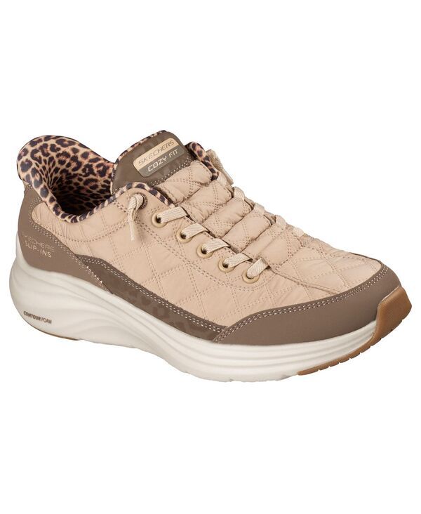 スケッチャーズ レディース シューズ スニーカー SkecherslipIns Womens Contour Foam Cozy Fit Leopardream Lifestyle Sneakers