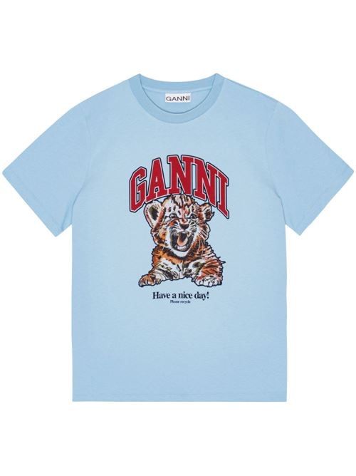 GANNI TIGER オーガニックコットン Tシャツ 送料無料