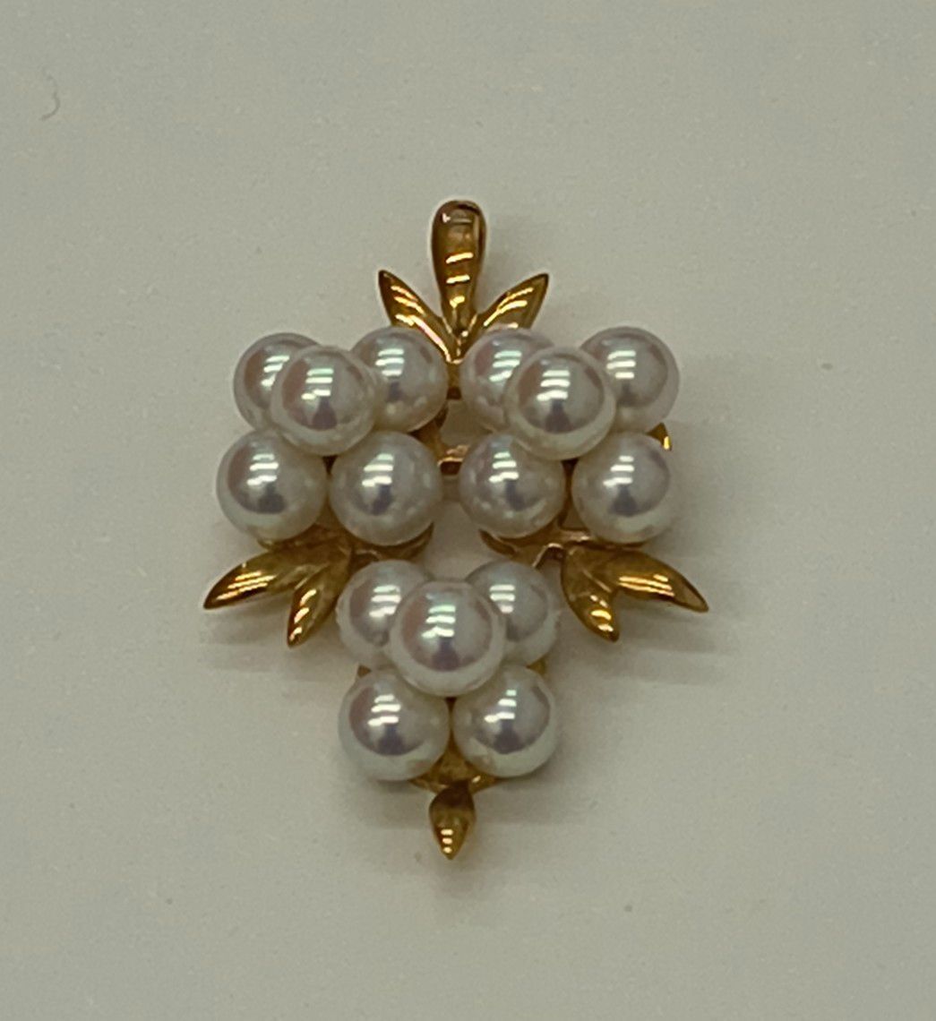 ★​【美品】TASAKI 田崎真珠 K14 葡萄 パール ペンダントトップ 2.9g