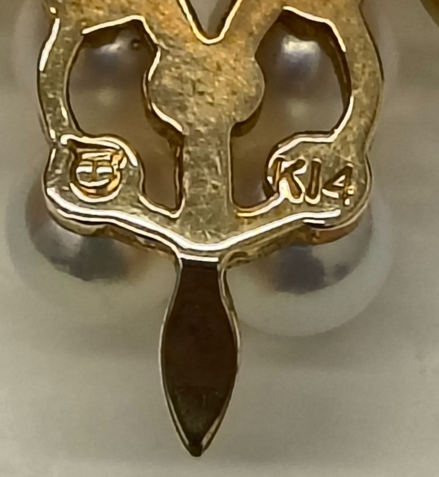 ★​【美品】TASAKI 田崎真珠 K14 葡萄 パール ペンダントトップ 2.9g